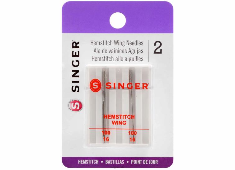 SINGER Agujas de ala para vainica, tamaño 100/16. accesorios 860BJ119