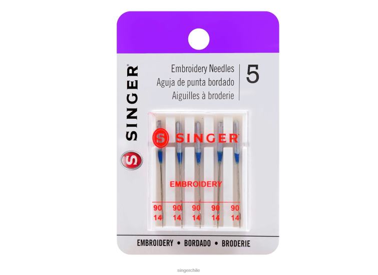 SINGER agujas de bordar, tamaño 90/14 accesorios 860BJ118