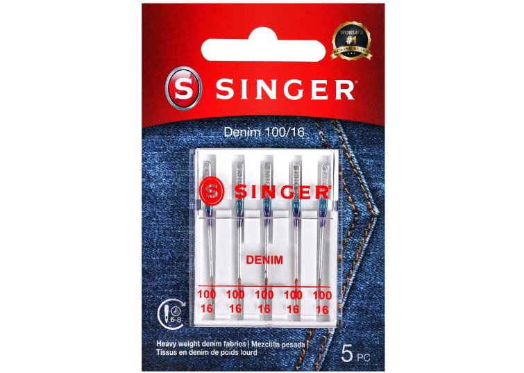 SINGER agujas de mezclilla, tamaño 100/16 accesorios 860BJ88
