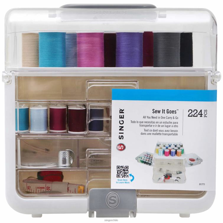 SINGER kit de almacenamiento para manualidades y costura sew-it-goes de 224 piezas con colores clásicos accesorios 860BJ95