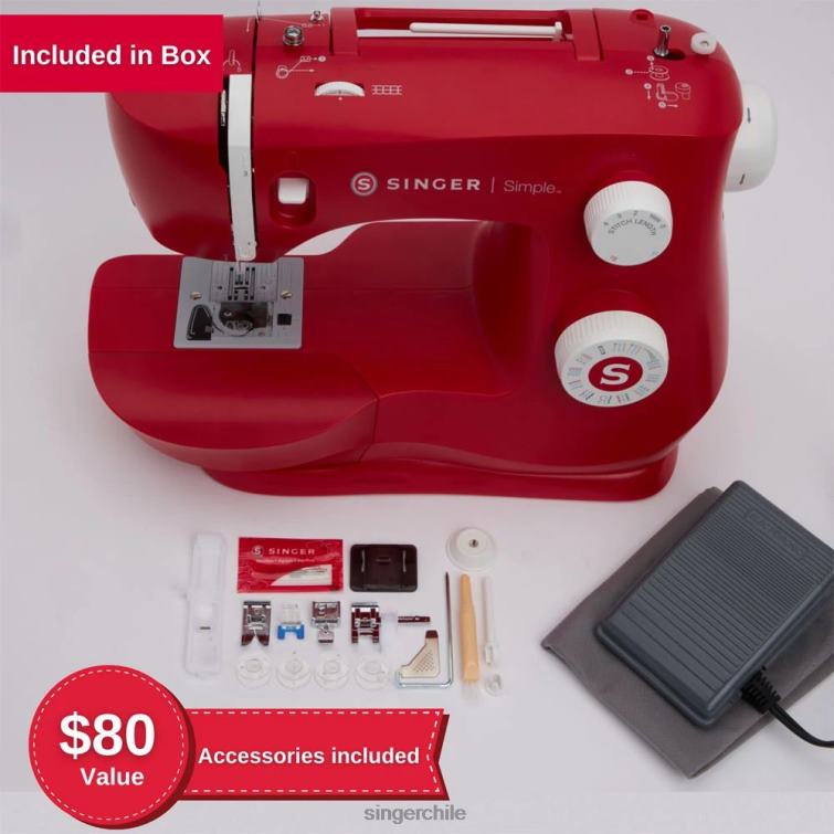 SINGER maquina de coser roja simple 3337 máquinas 860BJ75