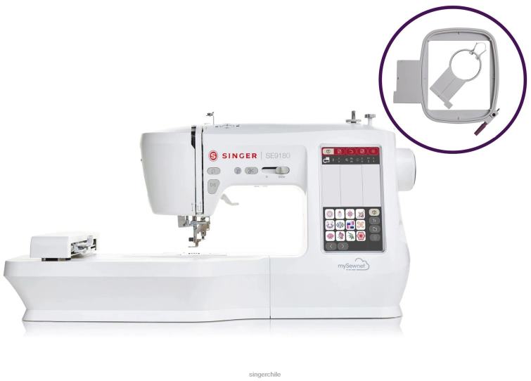SINGER Paquete de máquina de coser y bordar se9180 y aros. máquinas 860BJ1