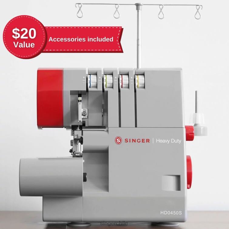 SINGER hd0450s paquete de prensatelas y serger de alta resistencia máquinas 860BJ19